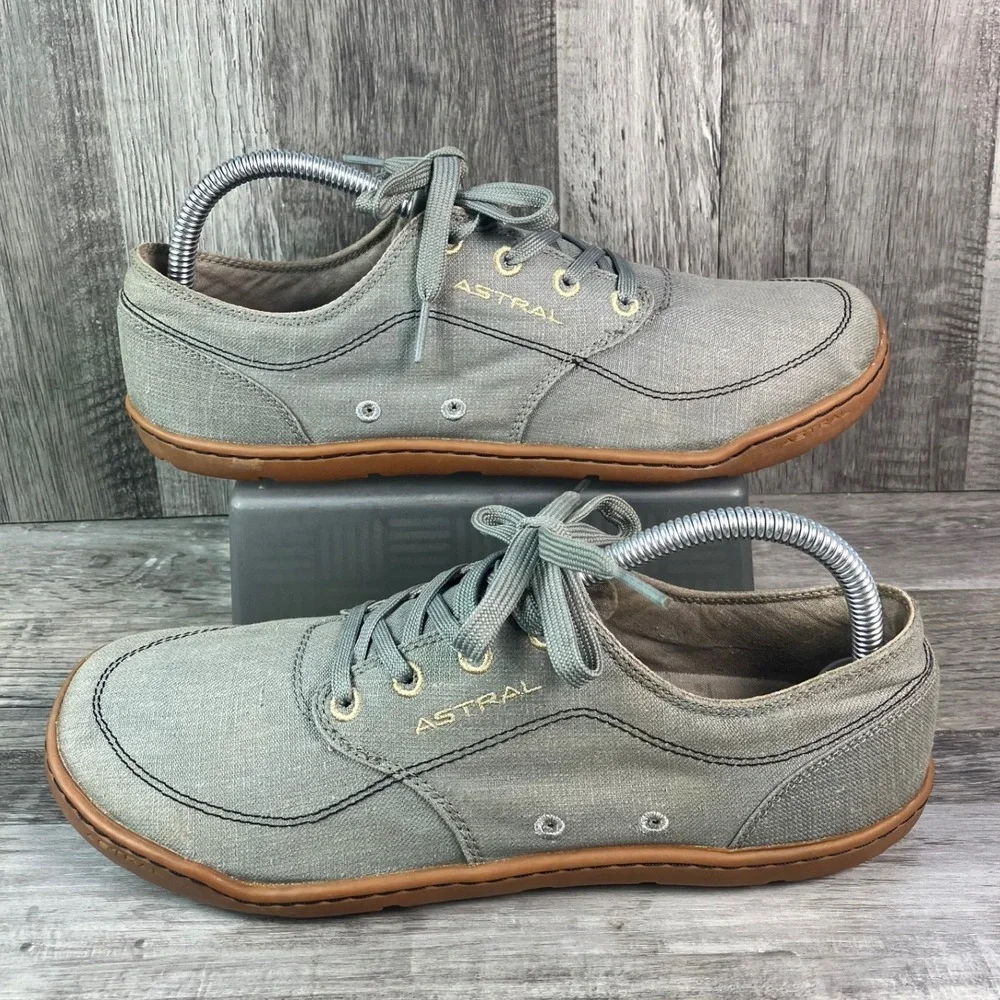 Astral Hemp Loyak Gray Water Shoes Mens 8.5 Womens 9.5 Low Profile Sneakers S193